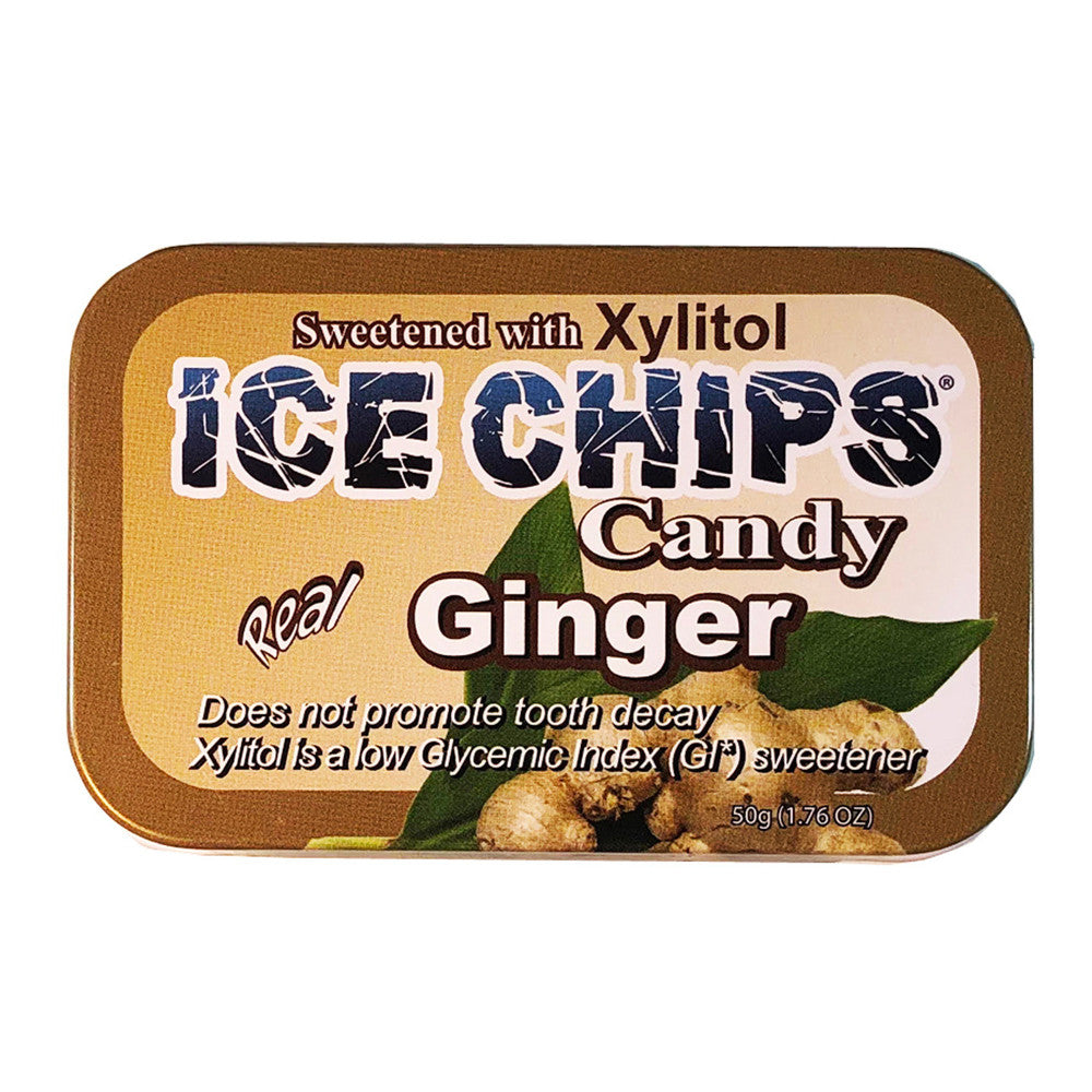 Ice Chips Hand Crafted Tin Candy, Ginger, 1.76 Oz
